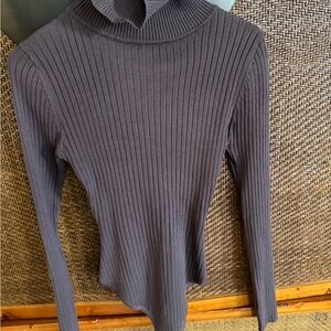 Women's Windsor Ribbed Turtleneck Bodysuit- Brown- Size XS